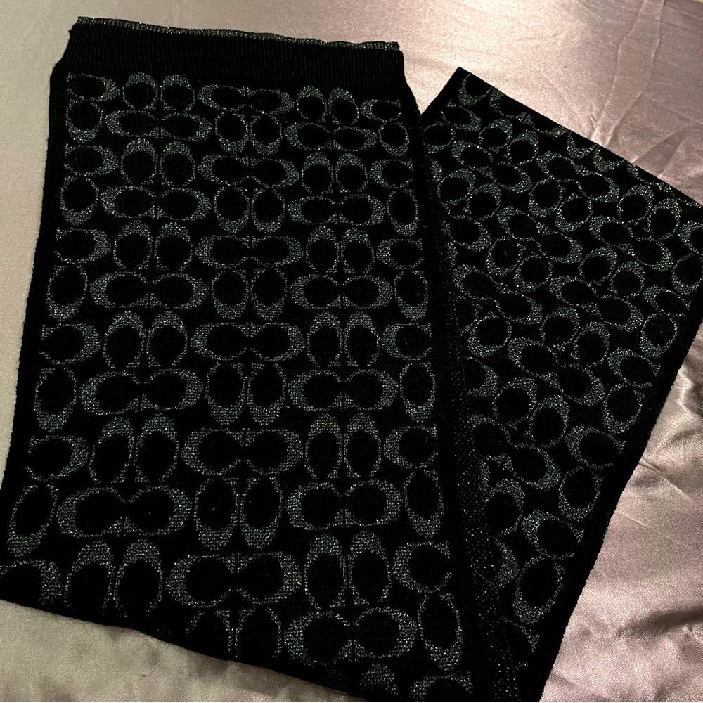 Black Metallic Coach Scarf